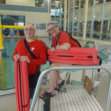 two lifeguards at the westside family ymca