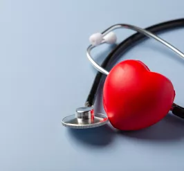 image of heart and stethoscope representing ymca, ur medicine heart health