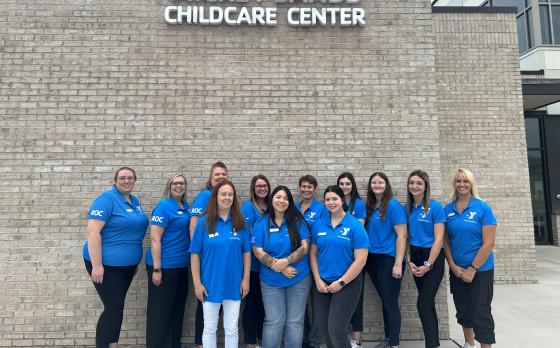 A group photo of the staff from the Mickey Sands Child Care