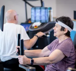 older adult on a strength machine
