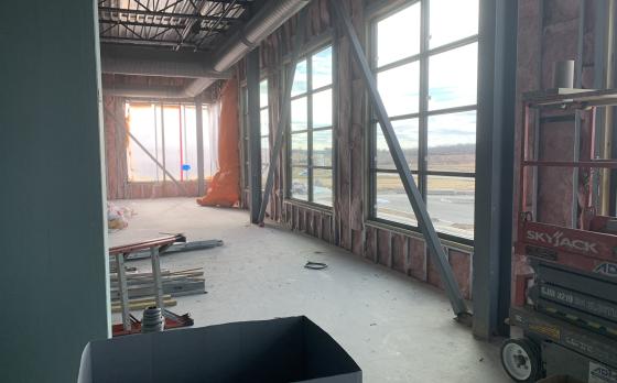 construction progress in March 2023 at the Sands Family YMCA
