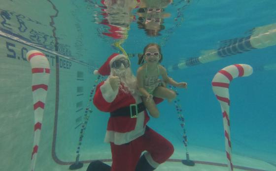 Underwater Photo with Santa