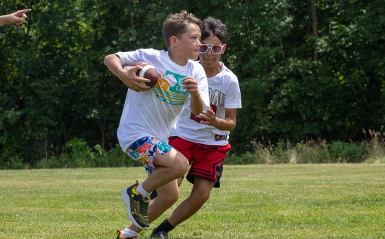 Kids Playing Football at Camp Northpoint