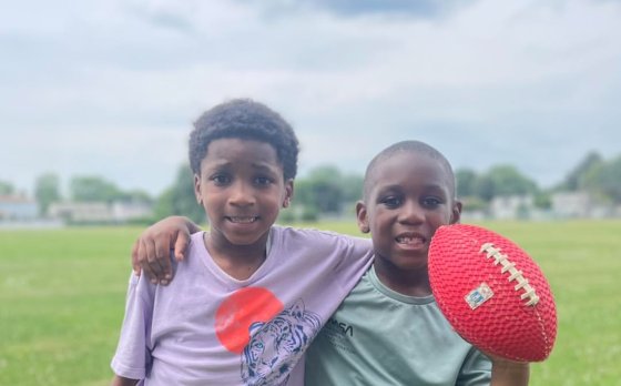 Kid's Playing Football at Camp Thunderbird