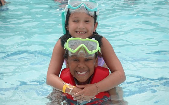 Kids Swimming at Camp Bay View