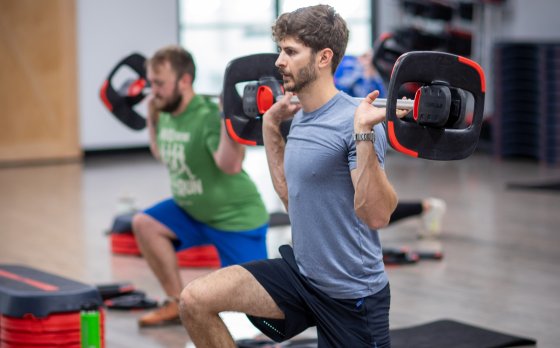 YMCA members doing a Les Mills workout.