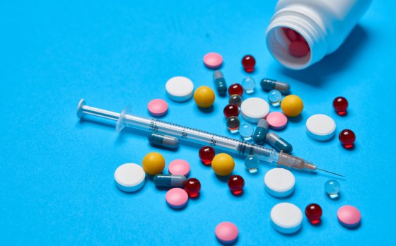 Pills, syringes and medication