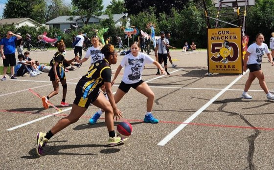 basketball players in a game