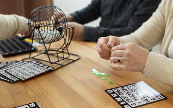 group of people playing bingo