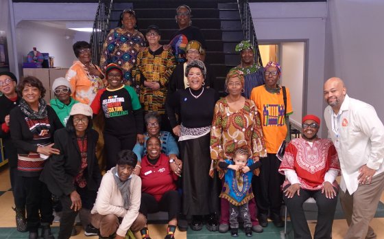 YMCA members posing for a group photo from Black History Month