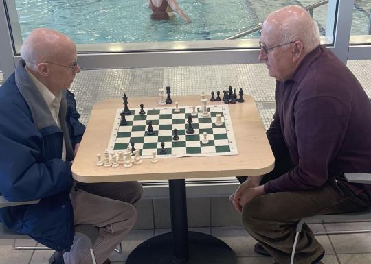 Fred & Dyzio - Chess two men playing chess at the westside family ymca