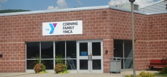 outside view of the front of the Corning Family YMCA