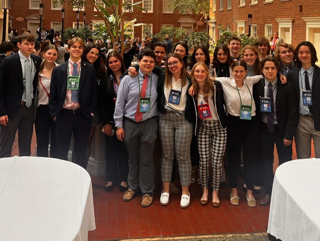 group of ymca teens at a youth and government conference