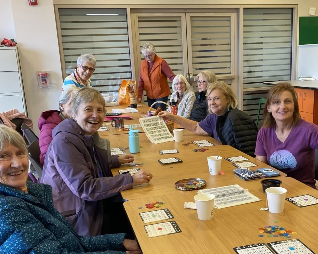 people playing bingo at the YMCA