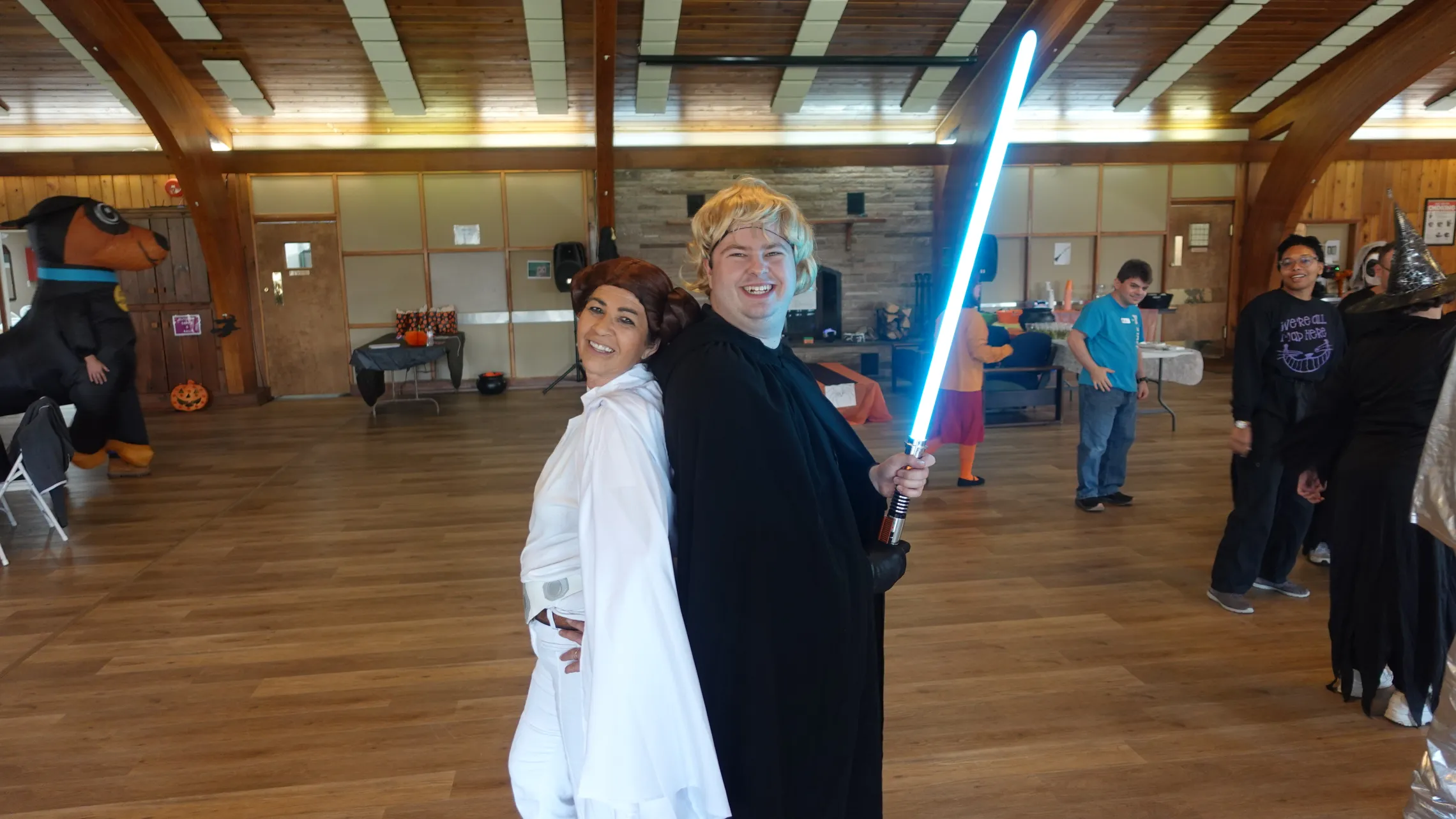 YMCA members in star wars costumes at The Y at Watson Woods