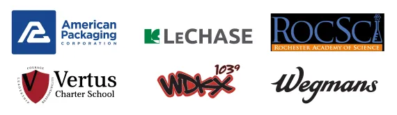 logos for american packaging corp, le chace, rocsci high school, vertus carter school, wdkx, wegmans
