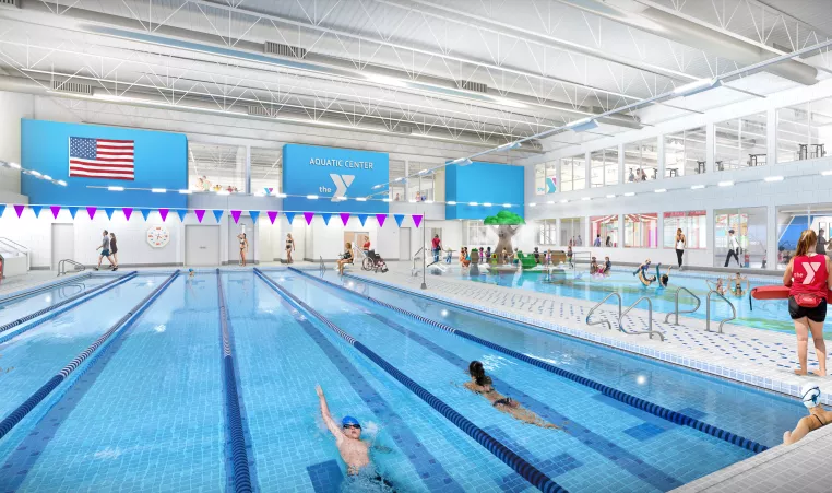 Rendering of Prince Aquatic Center at Sands Family YMCA