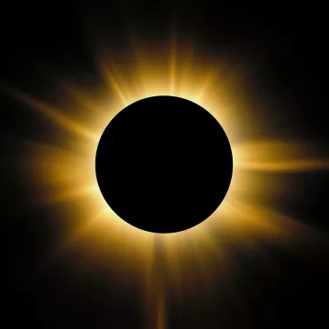 picture of solar eclipse; YMCA Partners with RMSC for Community Eclipse Ambassador Program