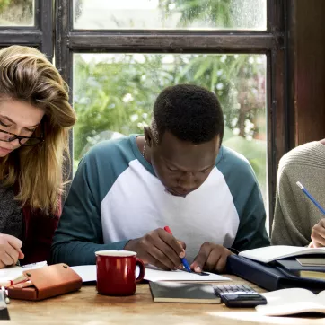 adults taking part in education class