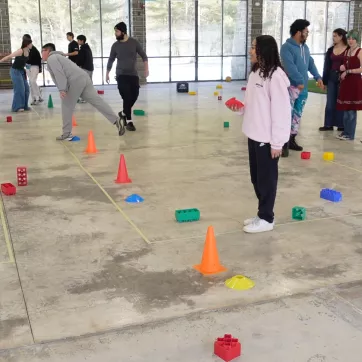 teens who are a part of the YMCA Leaders program across the northeast gather to play games in a new space