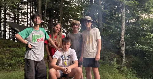campers by the campfire