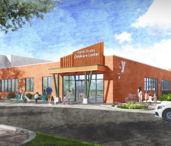 a rendering of what the Irene Skalny Child Care Center at the Eastside Family YMCA will look like