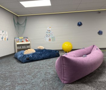 a picture of the sensory room at the corning family ymca