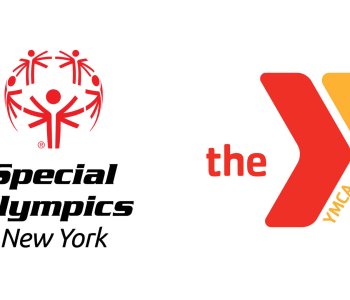A graphic featuring both the logos of Special Olympics New York and the YMCA